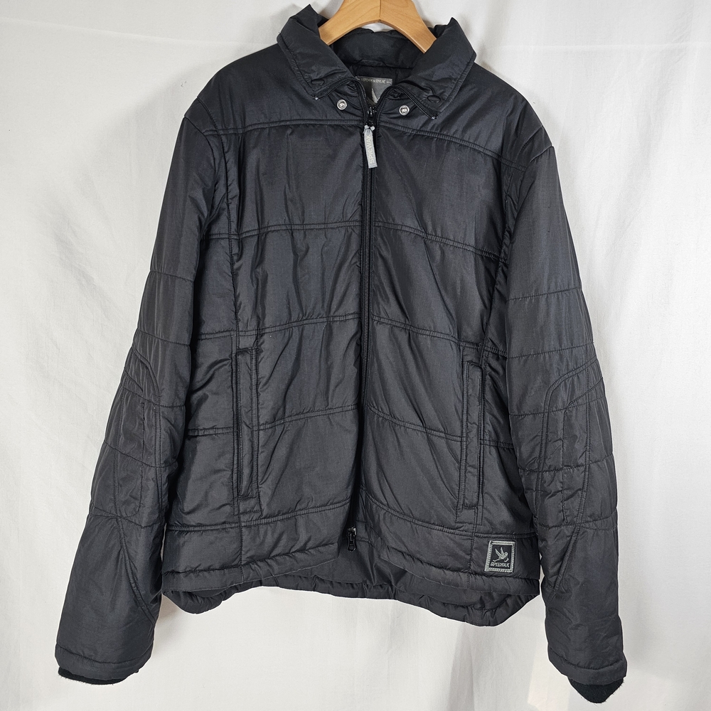 Spiewak NYC Primaloft Insulated Jacket Black Logo Lining Men’s Medium Winter Coa